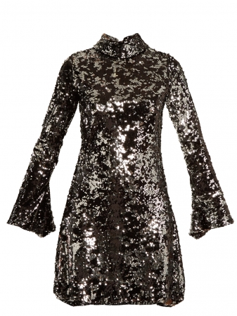 Sequin long-sleeved dress