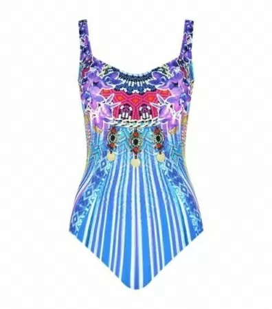 Classic one-piece colorful swimsuit