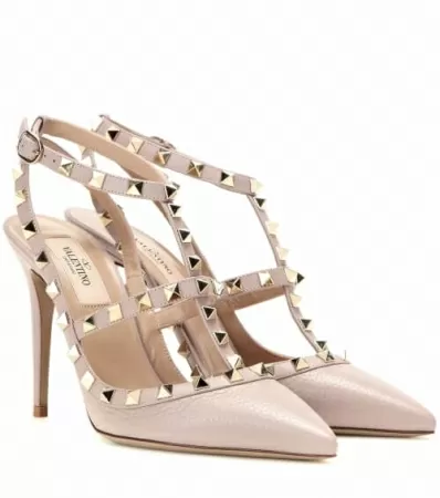 Snake leather high heels