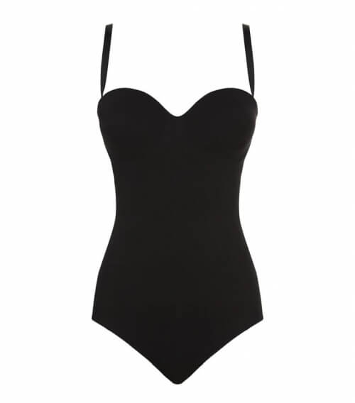 Stylish black one-piece swimsuit