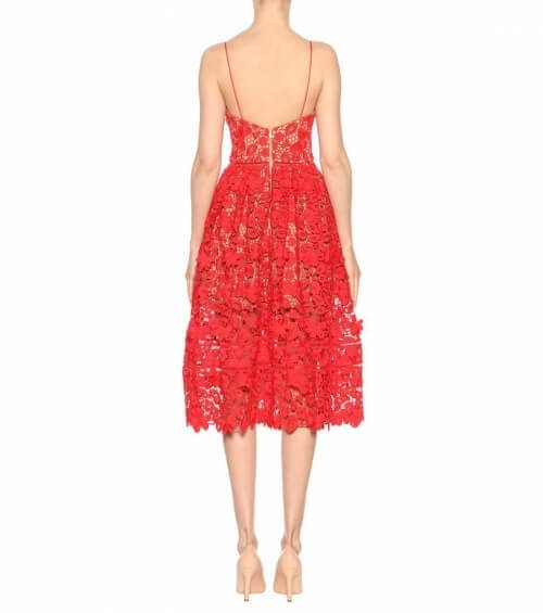 Lace red dress with bustie