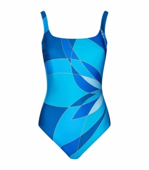 Classic ope-piece blue swimsuit