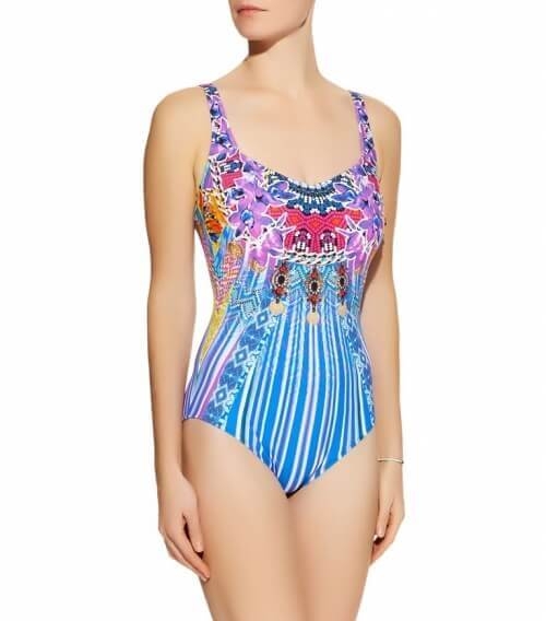 Classic one-piece colorful swimsuit